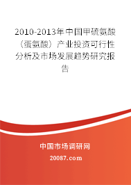 2010-2013年中国甲硫氨酸（蛋氨酸）产业投资可行性分析及市场发展趋势研究报告