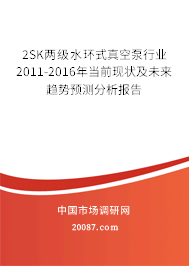 2SK两级水环式真空泵行业2011-2016年当前现状及未来趋势预测分析报告