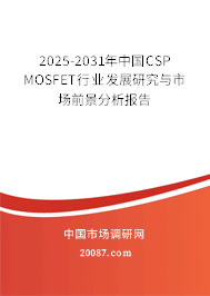 2025-2031年中国CSP MOSFET行业发展研究与市场前景分析报告