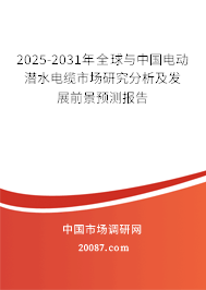 2025-2031年全球与中国电动潜水电缆市场研究分析及发展前景预测报告