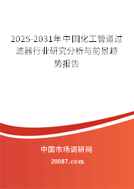 2025-2031年中国化工管道过滤器行业研究分析与前景趋势报告