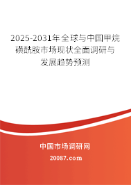 2025-2031年全球与中国甲烷磺酰胺市场现状全面调研与发展趋势预测 2025-2031年全球与中国甲烷磺酰胺市场现状全面调研与发展趋势预测