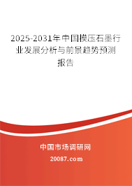 2025-2031年中国模压石墨行业发展分析与前景趋势预测报告