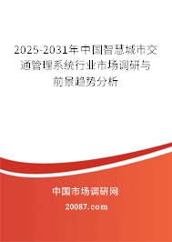 2025-2031年中国智慧城市交通管理系统行业市场调研与前景趋势分析