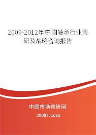 2009-2012年中国轴承行业调研及战略咨询报告