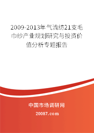 2009-2013年气流纺21支毛巾纱产业规划研究与投资价值分析专题报告