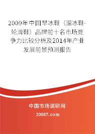 2009年中国旱冰鞋（溜冰鞋-轮滑鞋）品牌前十名市场竞争力比较分析及2014年产业发展前景预测报告