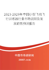 2023-2029年中国小型飞机飞行训练器行业市场调研及发展趋势预测报告
