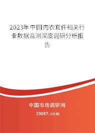 2023年中国内衣套件相关行业数据监测深度调研分析报告 2023年中国内衣套件相关行业数据监测深度调研分析报告