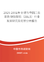 2025-2031年全球与中国二盐基性硬脂酸铅（DBLS）行业发展研究及前景分析报告
