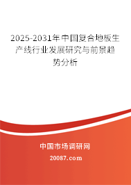2025-2031年中国复合地板生产线行业发展研究与前景趋势分析 2025-2031年中国复合地板生产线行业发展研究与前景趋势分析
