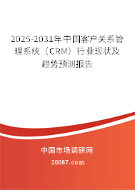 2025-2031年中国客户关系管理系统（CRM）行业现状及趋势预测报告