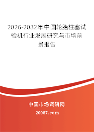 2026-2032年中国轮胎柱塞试验机行业发展研究与市场前景报告