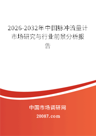2026-2032年中国脉冲流量计市场研究与行业前景分析报告 2026-2032年中国脉冲流量计市场研究与行业前景分析报告