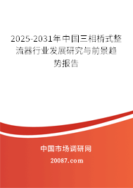 2025-2031年中国三相桥式整流器行业发展研究与前景趋势报告 2025-2031年中国三相桥式整流器行业发展研究与前景趋势报告