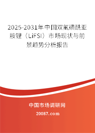 2025-2031年中国双氟磺酰亚胺锂（LiFSI）市场现状与前景趋势分析报告