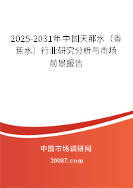 2025-2031年中国天那水（香蕉水）行业研究分析与市场前景报告