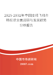 2025-2031年中国支线飞机市场现状全面调研与发展趋势分析报告 2025-2031年中国支线飞机市场现状全面调研与发展趋势分析报告
