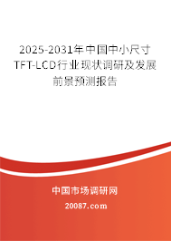 2025-2031年中国中小尺寸TFT-LCD行业现状调研及发展前景预测报告