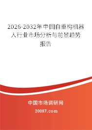 2026-2032年中国自重构机器人行业市场分析与前景趋势报告
