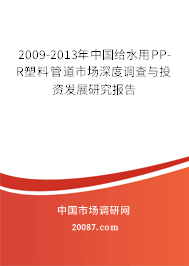 2009-2013年中国给水用PP-R塑料管道市场深度调查与投资发展研究报告
