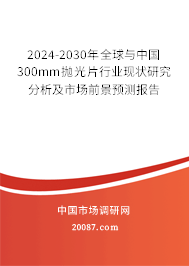 2024-2030年全球与中国300mm抛光片行业现状研究分析及市场前景预测报告