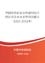 中国硅碳低合金耐磨衬板市场现状及未来走势预测报告（2025-2031年）