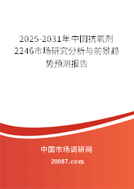 2025-2031年中国抗氧剂2246市场研究分析与前景趋势预测报告