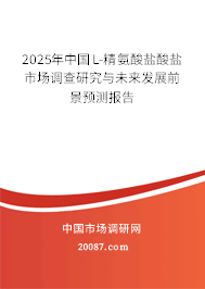 2025年中国L-精氨酸盐酸盐市场调查研究与未来发展前景预测报告 2025年中国L-精氨酸盐酸盐市场调查研究与未来发展前景预测报告