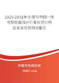 2025-2031年全球与中国一体化智能截流井行业现状分析及发展前景预测报告