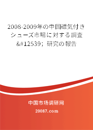 2008-2009年の中国磁気付きシューズ市場に対する調査・；研究の報告