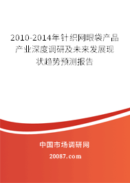 2010-2014年针织网眼袋产品产业深度调研及未来发展现状趋势预测报告