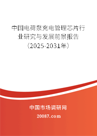 中国电荷泵充电管理芯片行业研究与发展前景报告(2025-2031年) 中国电荷泵充电管理芯片行业研究与发展前景报告(2025-2031年)