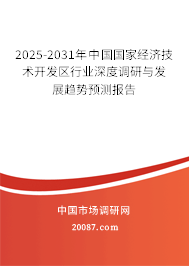 2025-2031年中国国家经济技术开发区行业深度调研与发展趋势预测报告