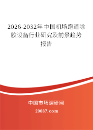 2026-2032年中国机场跑道除胶设备行业研究及前景趋势报告