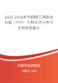 2025-2031年中国聚乙烯吡咯烷酮（PVP）市场现状分析与前景趋势报告