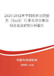 2025-2031年中国软件运营服务（SaaS）行业现状全面调研及发展趋势分析报告