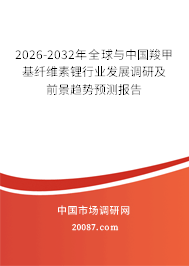 2026-2032年全球与中国羧甲基纤维素锂行业发展调研及前景趋势预测报告 2026-2032年全球与中国羧甲基纤维素锂行业发展调研及前景趋势预测报告