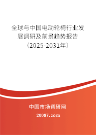 全球与中国电动轮椅行业发展调研及前景趋势报告（2025-2031年）