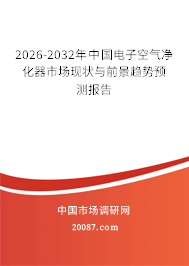 2026-2032年中国电子空气净化器市场现状与前景趋势预测报告