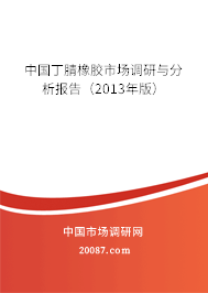 中国丁腈橡胶市场调研与分析报告（2013年版）
