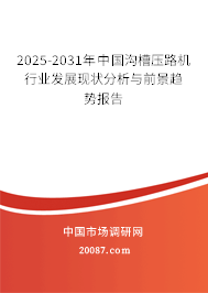 2025-2031年中国沟槽压路机行业发展现状分析与前景趋势报告