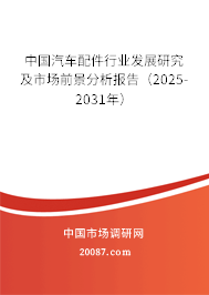 中国汽车配件行业发展研究及市场前景分析报告（2025-2031年）