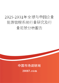 2025-2031年全球与中国企业能源管理系统行业研究及行业前景分析报告