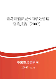 青岛啤酒彭城公司绩效管理咨询报告（2007）