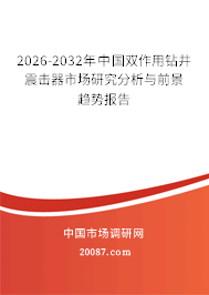 2026-2032年中国双作用钻井震击器市场研究分析与前景趋势报告