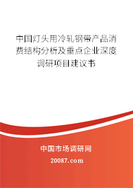 中国灯头用冷轧钢带产品消费结构分析及重点企业深度调研项目建议书