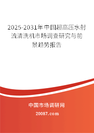 2025-2031年中国超高压水射流清洗机市场调查研究与前景趋势报告