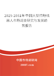 2025-2031年中国大型扫地机器人市场调查研究与发展趋势报告