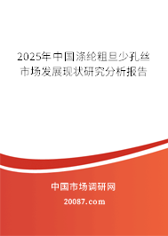2025年中国涤纶粗旦少孔丝市场发展现状研究分析报告 2025年中国涤纶粗旦少孔丝市场发展现状研究分析报告